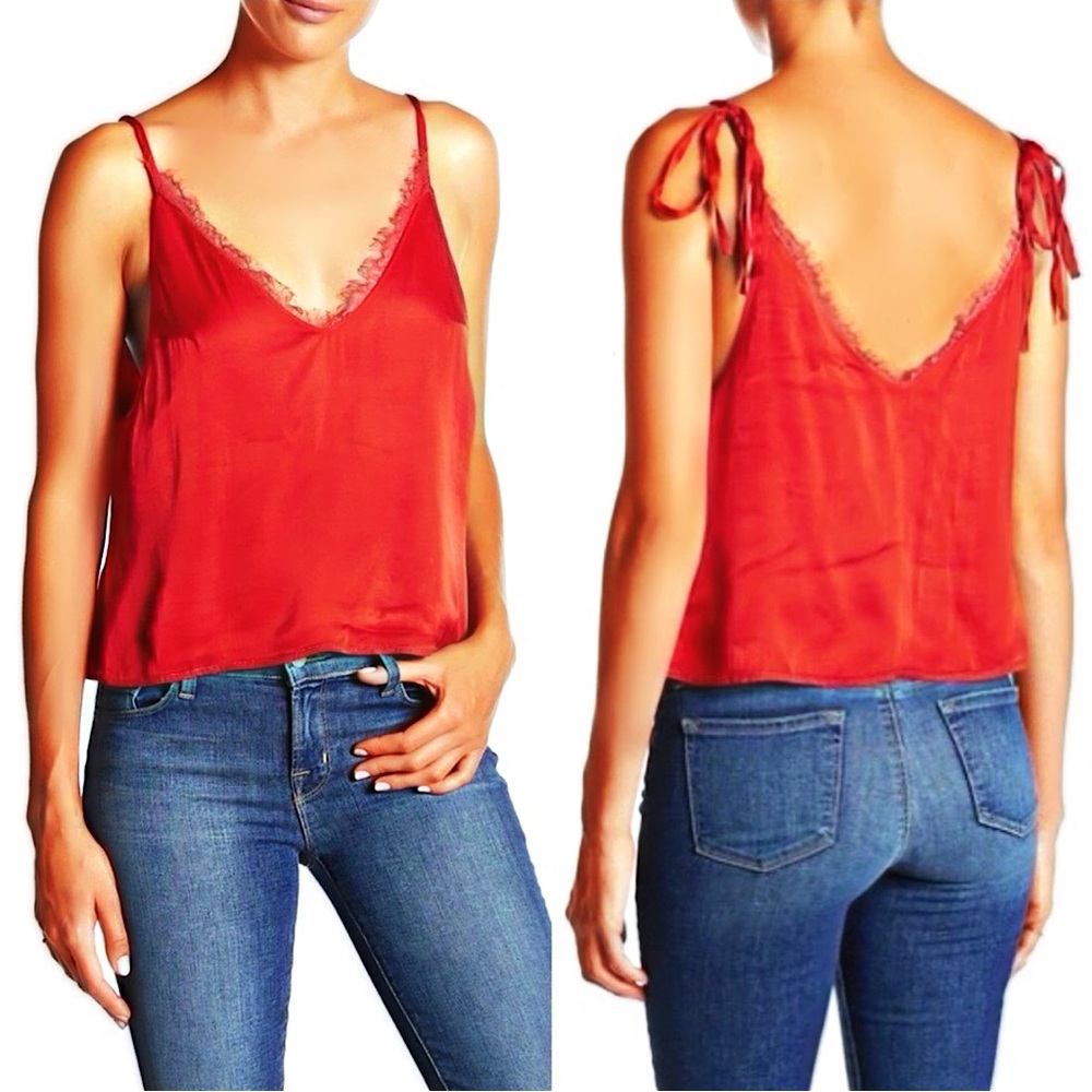 Gypsy 05 Red Camisole with Lace Trim